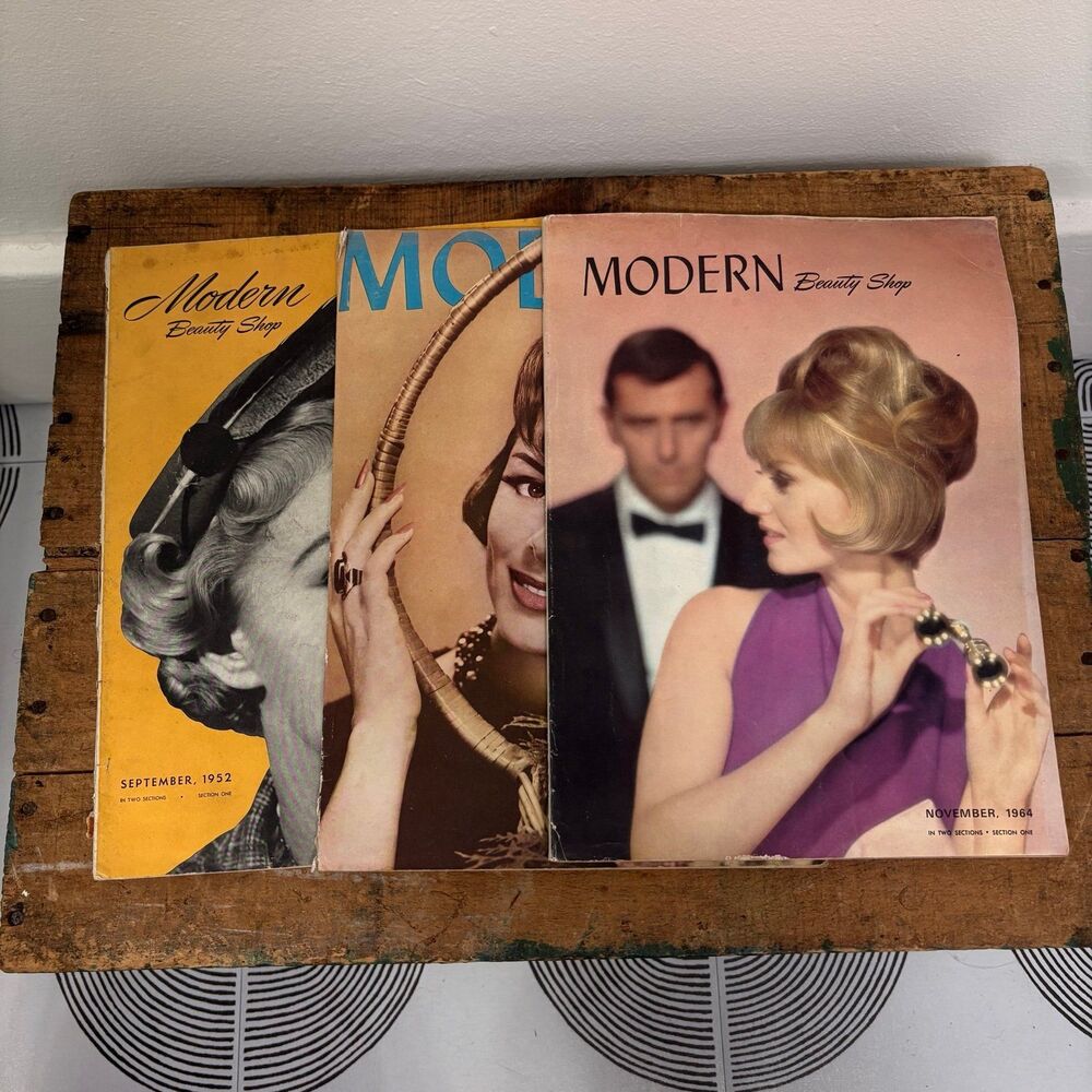 Vintage Modern Beauty Shop Magazine Bundle of 3